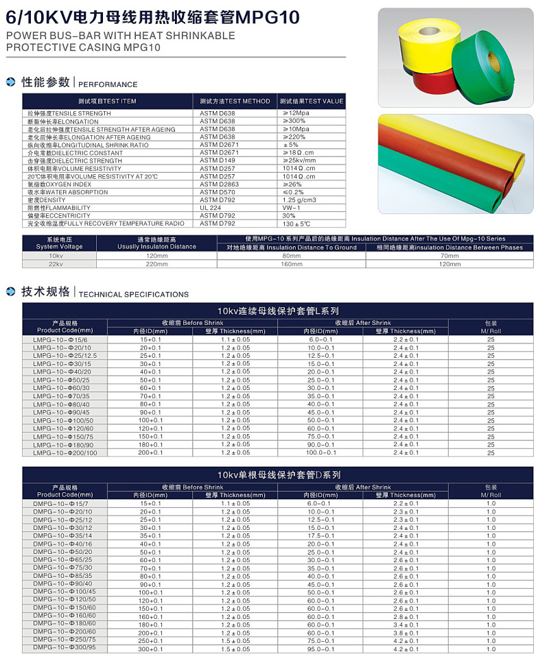 8.7/15kv熱縮母排