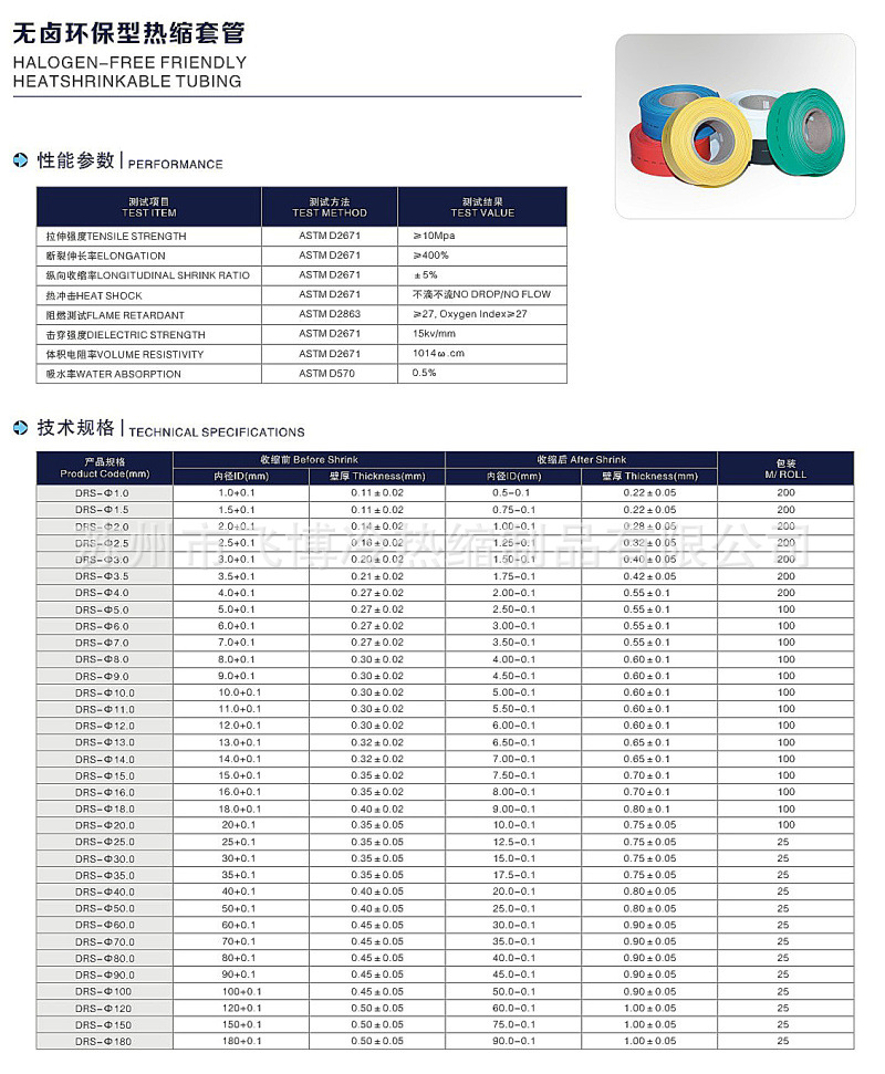 無(wú)鹵熱縮管